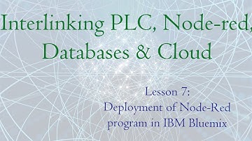 Lesson 7: Deployment of Node-red program in IBM Bluemix