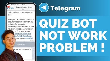 Telegram Quiz Bot Not Working Problem || Telegram Quiz Bot Problem Fixed !