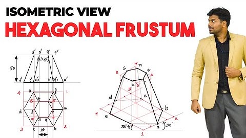 Isometric view of HEXAGONAL FRUSTUM | Isometric Projection | Engineering graphics | EG | Tamil