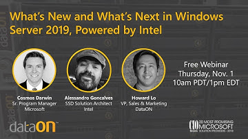 DataON Webinar: What’s New and What’s Next in Windows Server 2019, Powered by Intel