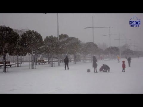 The snow-storm 'Ariadne' in various regions of Thessaloniki (10-11/1/2017)