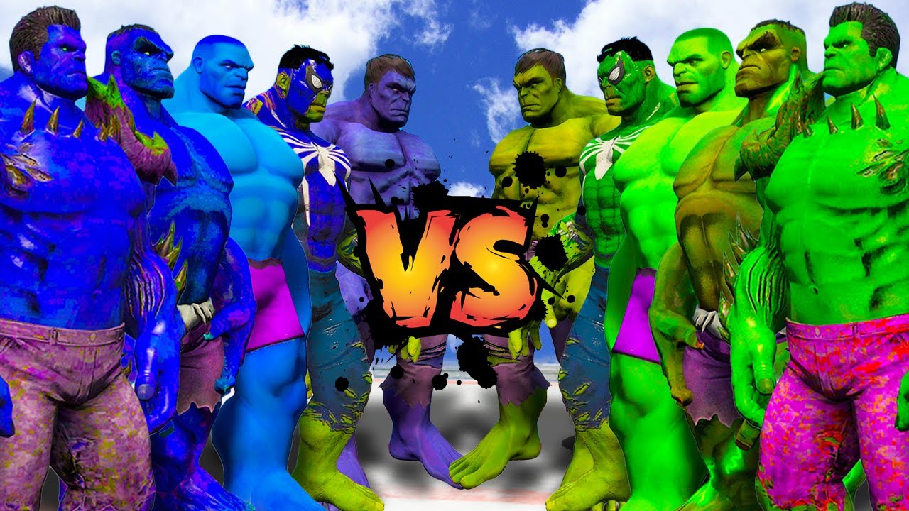 TEAM GREEN HULK vs BLUE HULK | HULK WARS - EPIC SUPERHEROES BATTLE ...