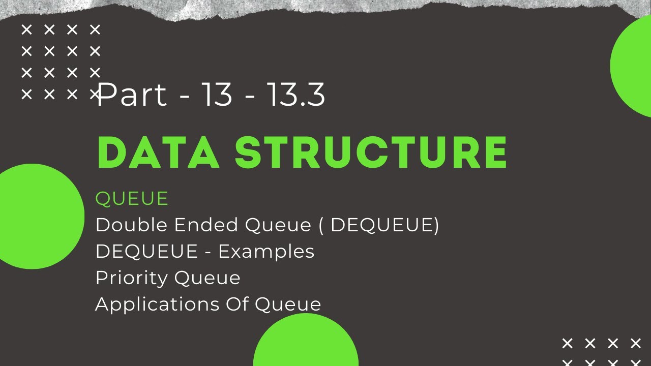 Data Structure - Part - 13 - 13.3 - DEQUEUE Examples | Priority Queue ...