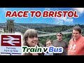 Can a bus beat a train to bristol from the new portway park and ride station