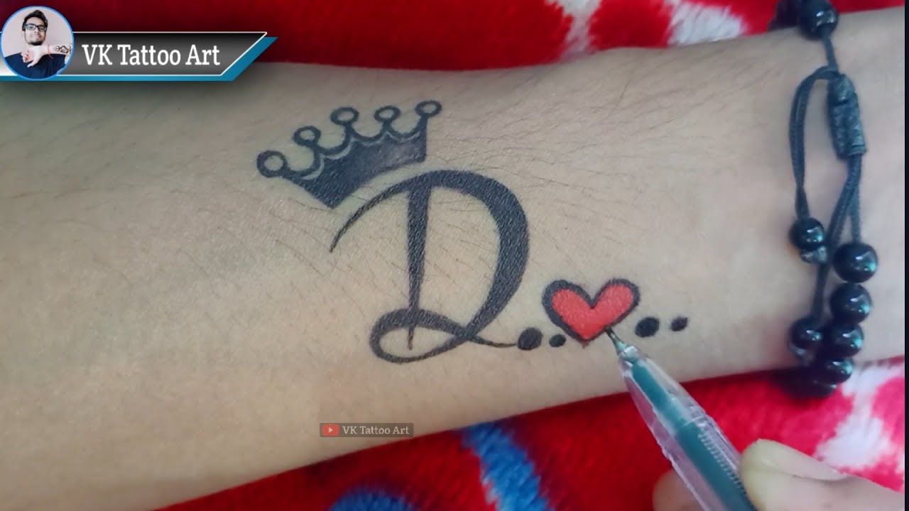 Discover more than 81 letter d tattoo with heart best  thtantai2