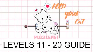 [PetPuzzle - Feed Your Cat] Levels 11 - 20 Guide