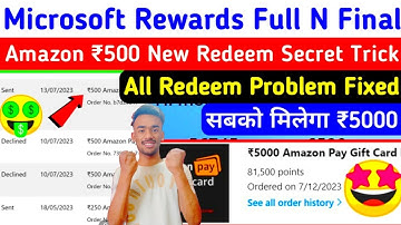 microsoft rewards redeem problem finally fixed with this secret🤫microsoft rewards redeem problem