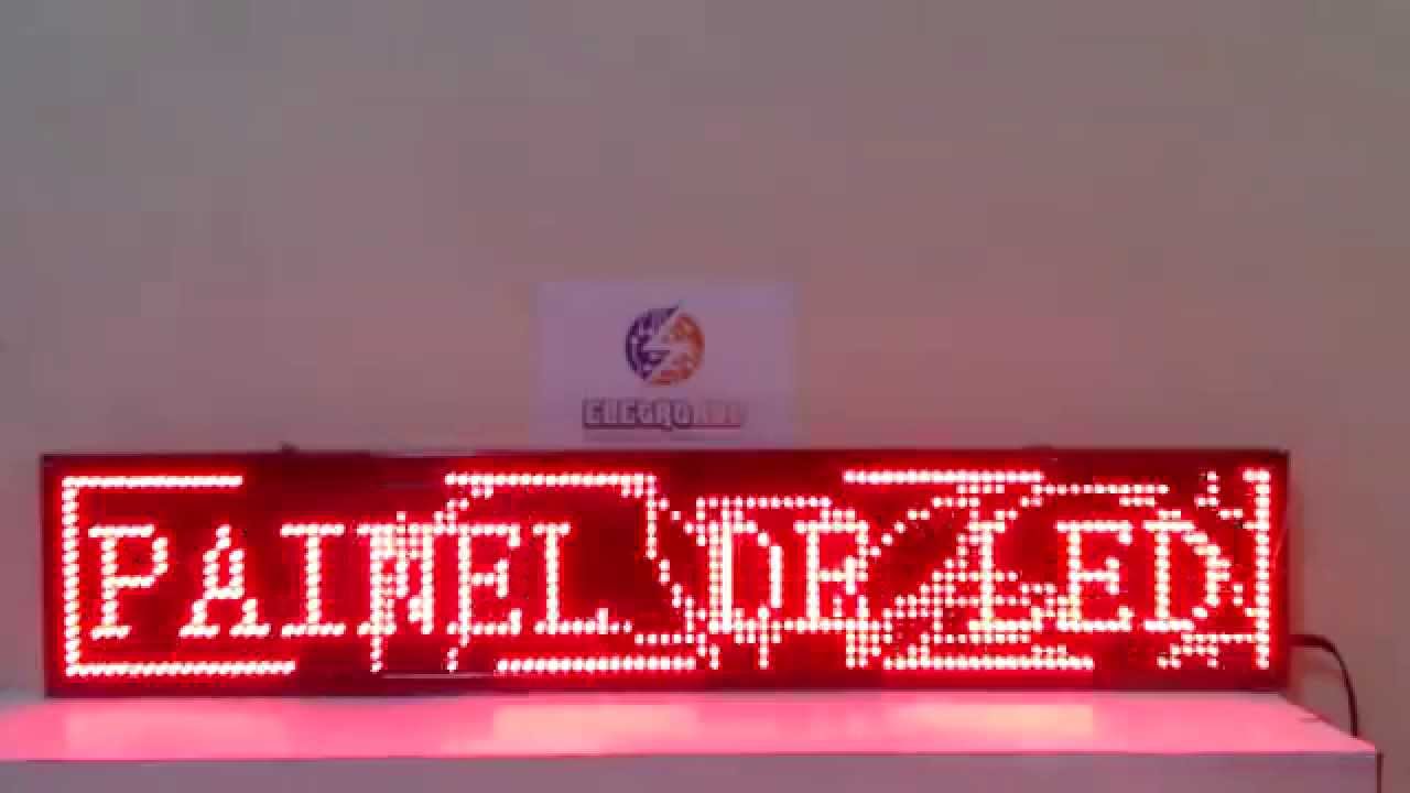 Letreiro Digital USB/painel de LED 100x20cm Alto Brilho