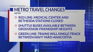 Metro closures coming this weekend