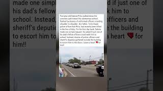 Fallen Police Officer's Son Asked for 1 Escort to School, Dozens Came