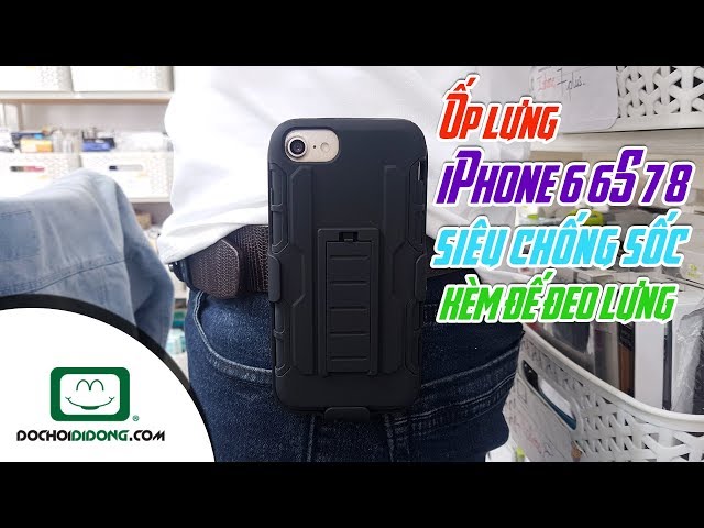 Ốp lưng iPhone 6 6S 7 8 siêu chống sốc kèm đế đeo lưng