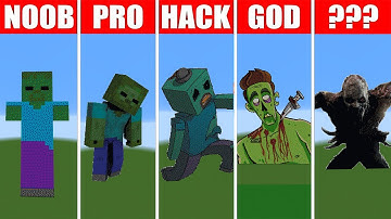 Pixel Art Zombie (NOOB vs Pro vs HACKER) in Minecraft