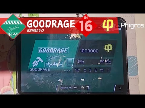 【Easiest 16?】GOODRAGE [IN 16] | ALL PERFECT !!【Phigros】 - YouTube