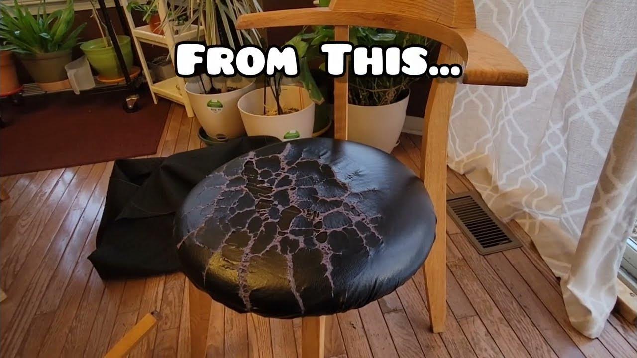 How To ReUpholster Round Dining Chair Seat. DIY for Beginners. YouTube