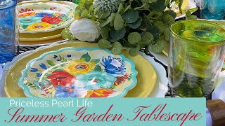 OUTDOOR GARDEN TABLESCAPE | Summer Outdoor Brunch Ideas | Outdoor Living Spaces |