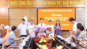 UBND huyện Lang Chánh tổ chức Hội nghị công bố các quyết định về công tác cán bộ