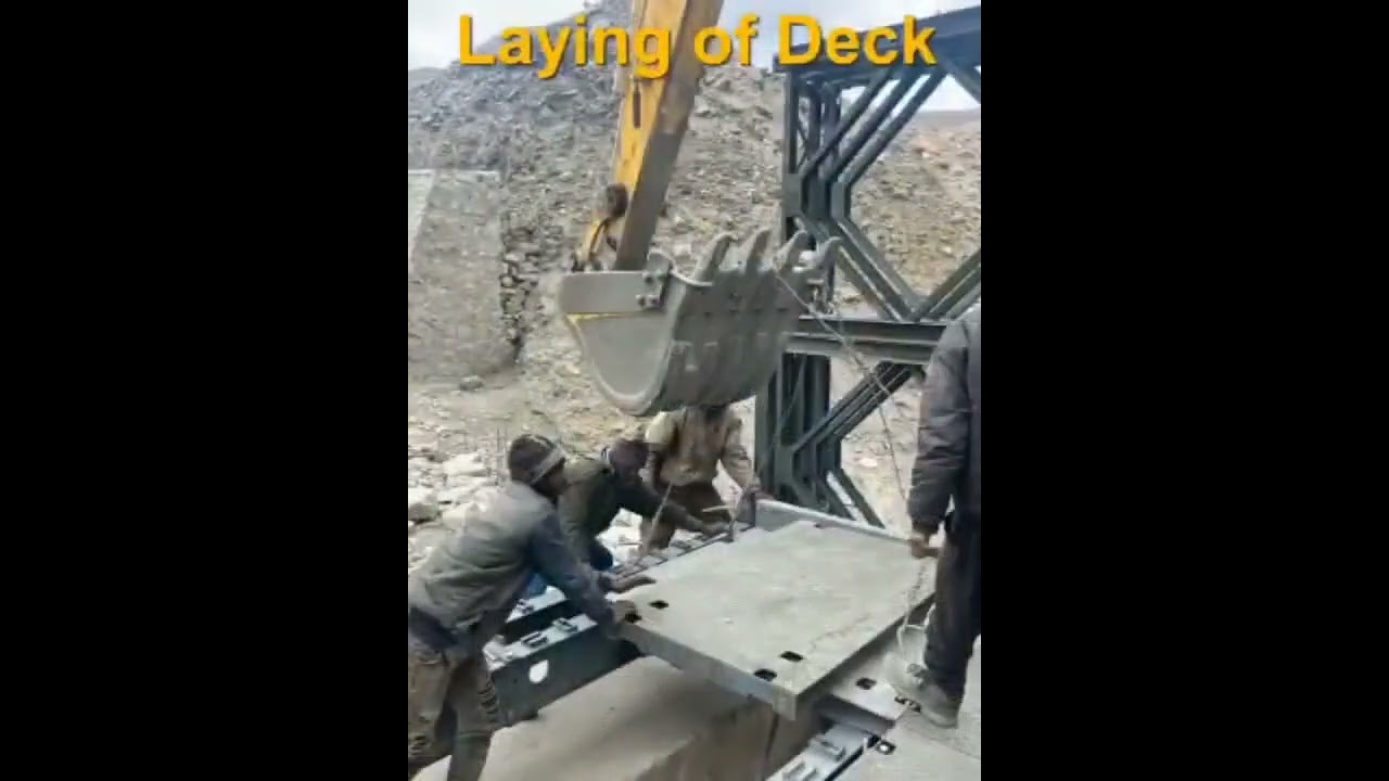 BRO successfully installed bailey bridge on the road Phobrang-Marsimik La-Hot Spring in Ladakh