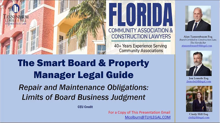 Smart Board & Property Manager Legal Guide: Repair & Maintenance Obligations