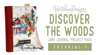 Discover the woods Junk Journal Project Pack | leather spine | hidden spine | TUTORIAL PART 1