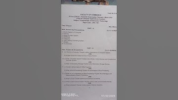 FIT first semester Fundamentals of information technology question paper 2023 OU