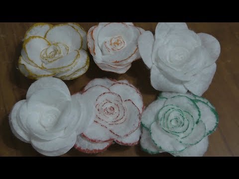Поделки из ватных дисков своими руками. Цветы из ватных дисков: подснежники, розы, ромашки, каллы. Топиарий из ватных дисков. Детские поделки из ватных дисков в детский сад, школу: фото
