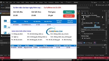 Share code phần mềm chấm công check in check out và quản lý ca làm việc - Winform c#