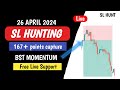 Live banknifty sl hunting trade  banknifty intraday trade  26 april 2024