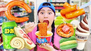 Mukbang 짜장면 떡볶이 편의점 먹방 Convenience Store Food Dona 도나