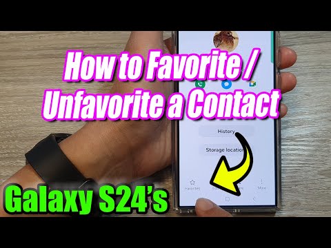 Galaxy S24/S24+/Ultra: How to Favorite/Unfavorite a Contact