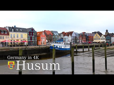 【4K】 Husum | Video Walk Around the Harbour and Old Town Towards the Castle
