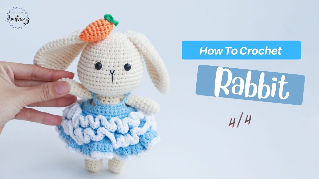 Youtube Crochet Rabbit Tutorial #218 | Rabbit (4/4) | How To Crochet | Amigurumi Tutorial - YouTube