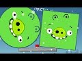 Angry Birds Kick Out Green Pigs - SMALLEST SQUARE BIRDS KICK HUGE ROUND AND SQUARE PIGGIES!