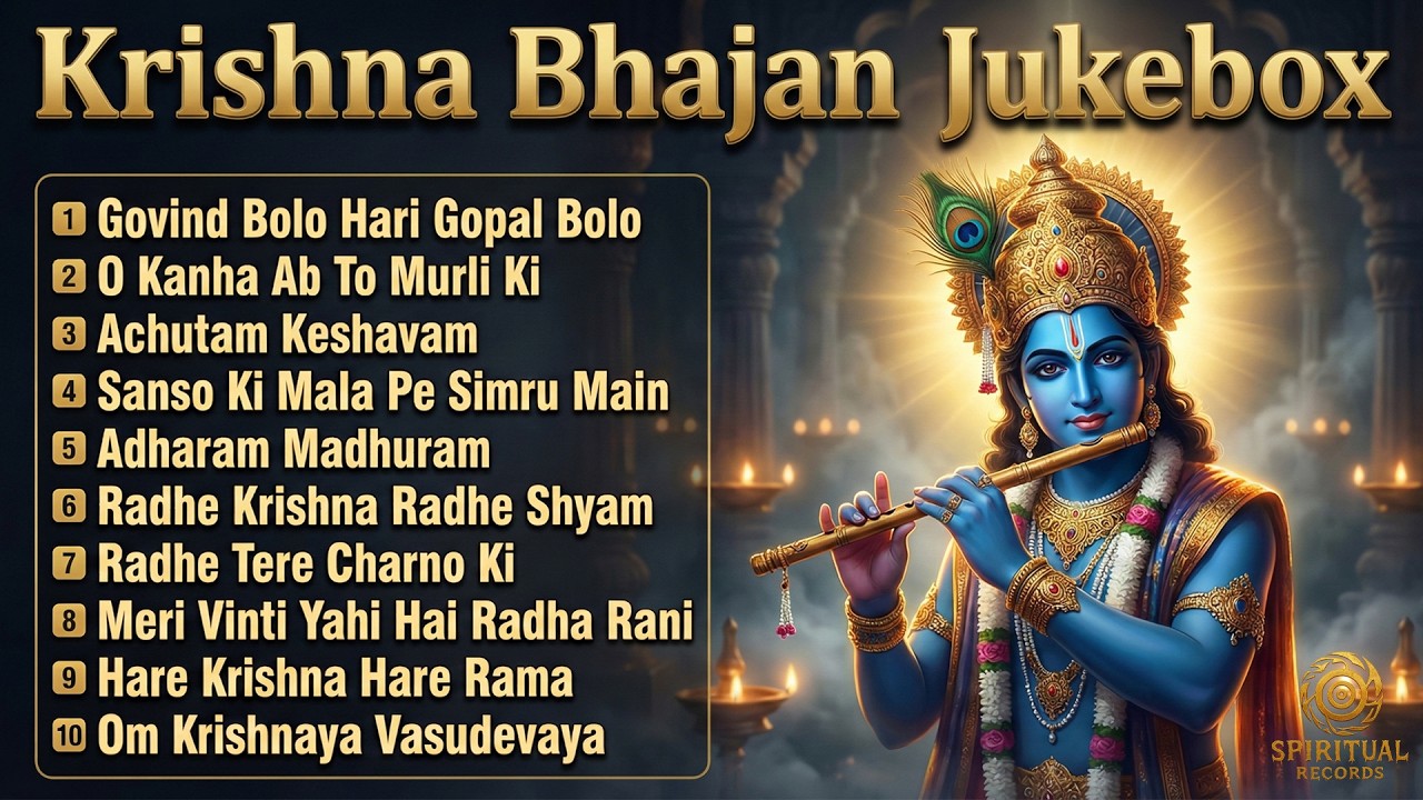 Krishna Bhajan Jukebox 🌙 | Night Devotional for Deep Peace I #harekrishna #radheradhe