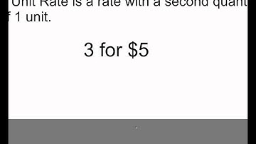 Unit Rates and Scale Factors