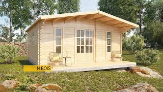 Chalet de jardin en kit Barbados / 21M2 / 44MM - bois et design premium