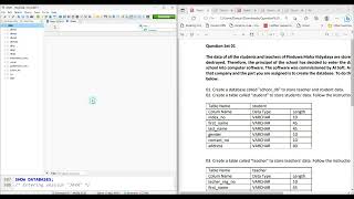 Question set 01 | DBMS | Create a Database using Heidi SQL