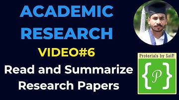 How to Read and Summarize Research Papers