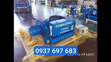 Palang cáp dầm đơn 7.5 tấn Hyundai - Ray điện cầu trục - Thiết bị cầu trục -Ray C cầu trục - Diot bk