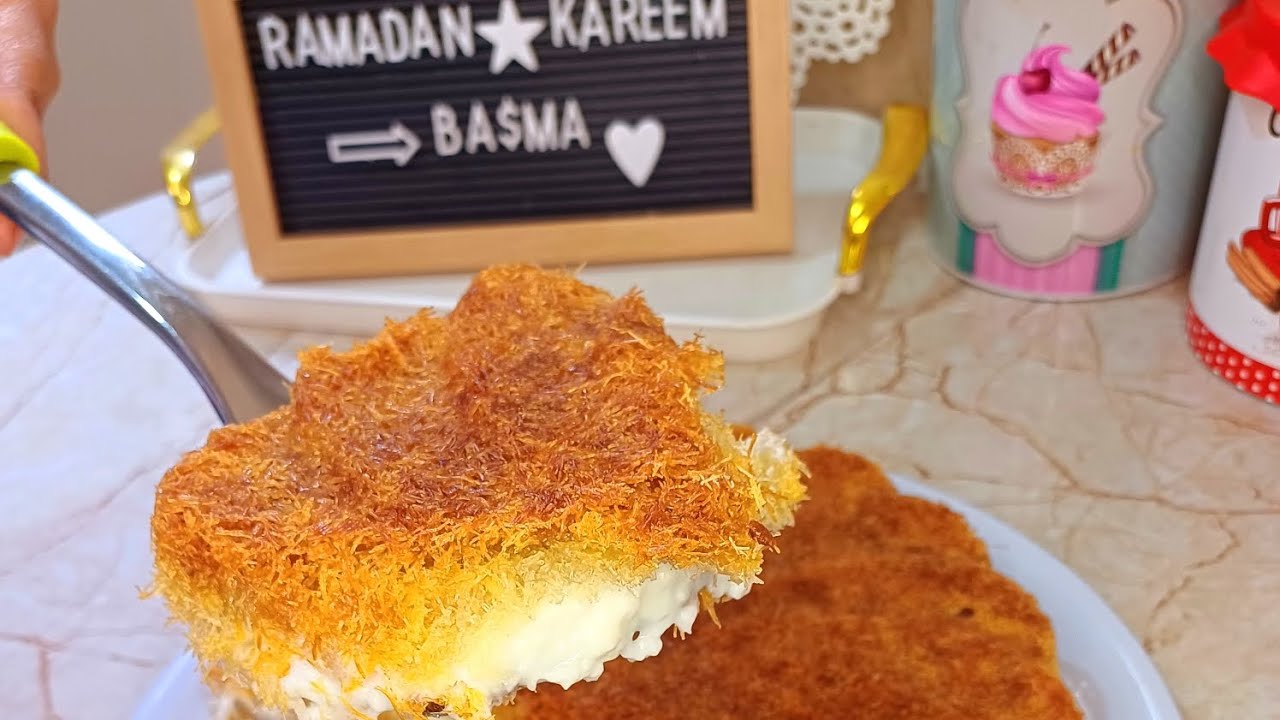 كنافه المحلات بكل تفاصيلها 👌صنيه كنافه  رمضان بالسمنه البلدي  وسر لونها المميز !!