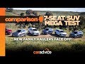 2018 7-SEATER SUV MEGA TEST: CX-8 v 5008 v Tiguan Allspace v Kodiaq v Santa Fe v Sorento