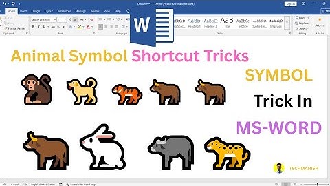 Animal Symbol Shortcut Tricks in Ms Word |Aaj ham  Ms Word Me Animal Ka Symbol Kaise Banaye👍..
