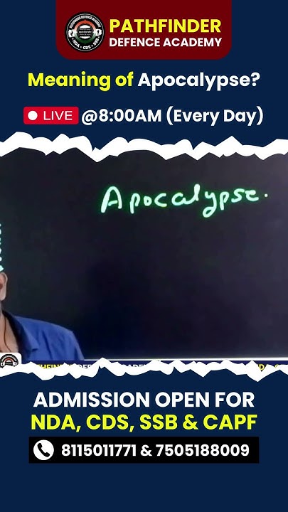 Meaning Of Apocalypse English Class shorts defenceexams nda2024 meaning-of-apocalypse-english-class-shorts-defenceexams-nda2024