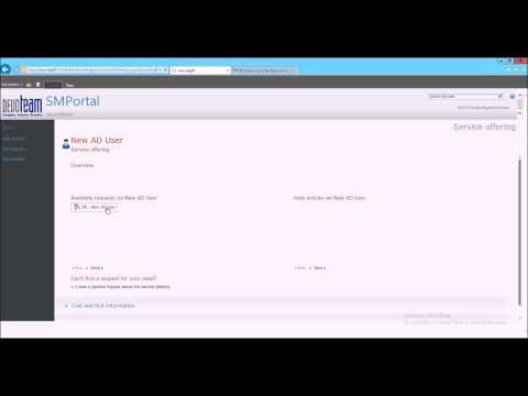 Create a new Active Directory User using Service Portal