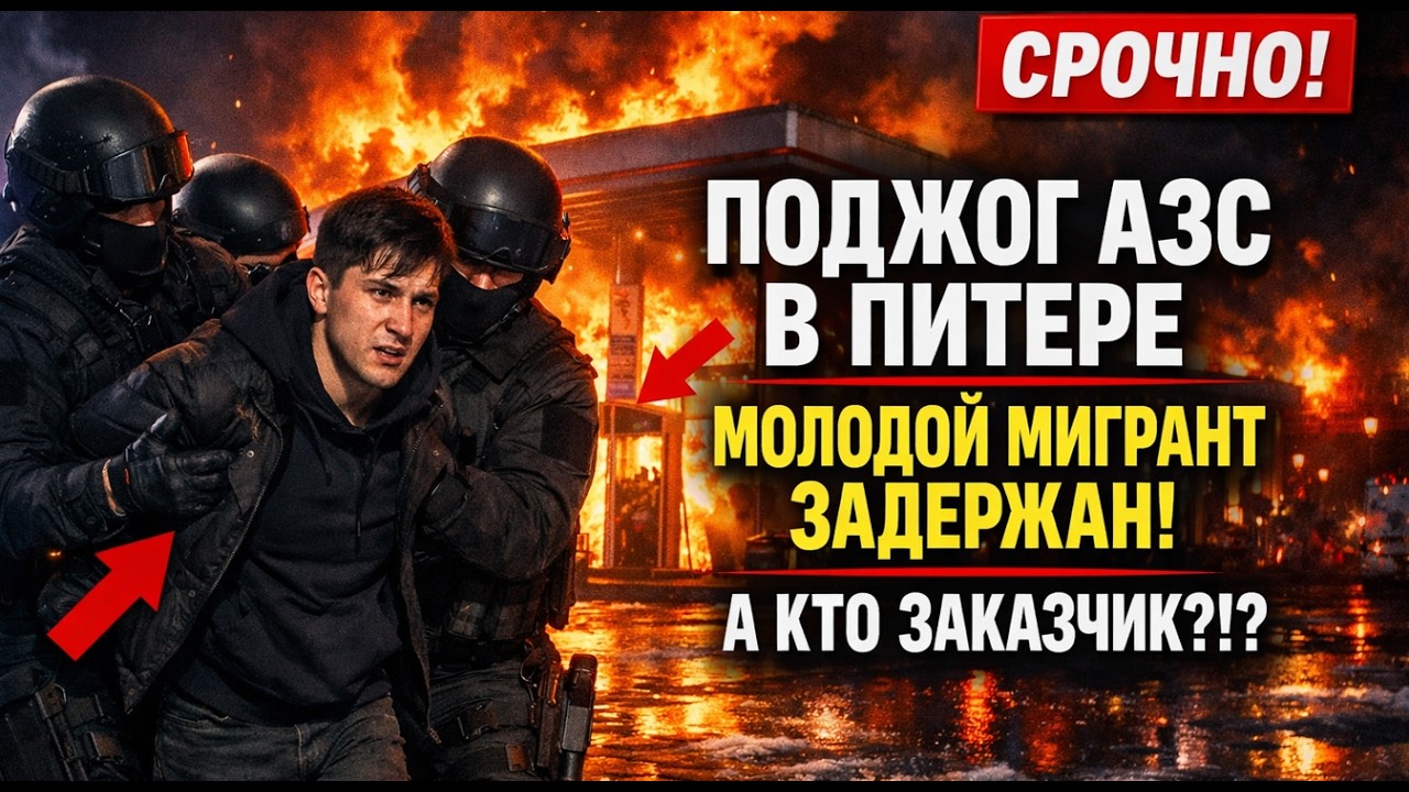ПОДЖОГ АЗС В ПЕТЕРБУРГЕ — молодой человек  задержан — Следком возбудил дело, ищут тех, кто принудил