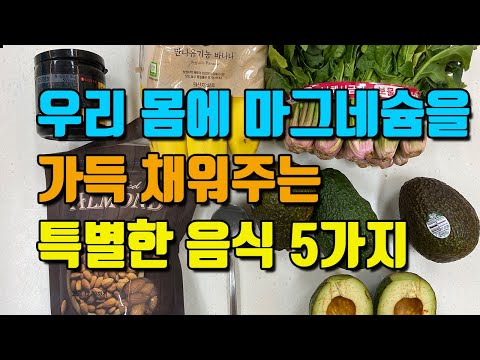 내 몸의 마그네슘을 가득 채워주는 음식 5가지  (마그네슘 영양제는  안먹어도 된다??  어떤 음식을 얼마나 먹어야 하는지 알아보겠습니다 )