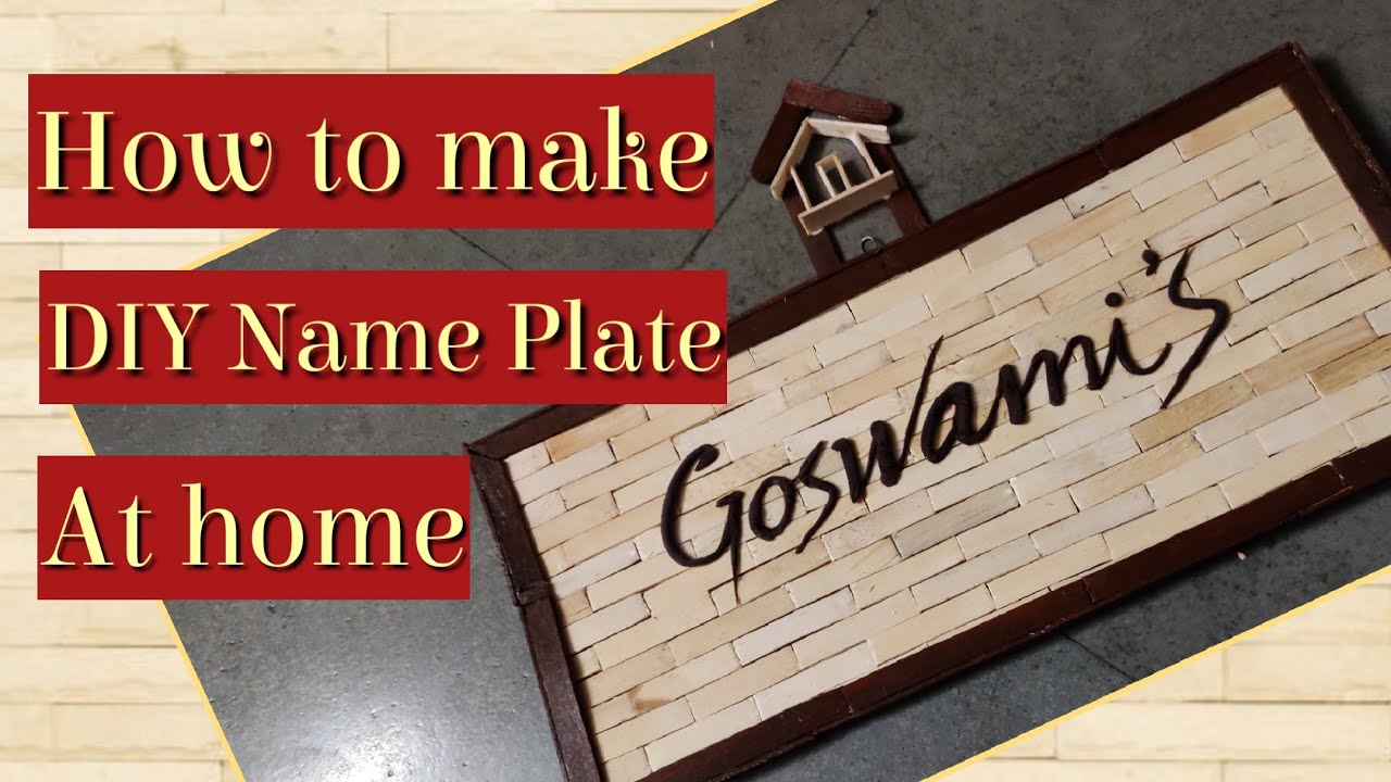 How to make DIY Name Plate at your home DIY Name Plate with popsicle
