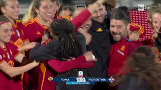 sequenza rigori premiazione Roma-Fiorentina FINALE COPPA ITALIA femminile women 2023-24 (a Cesena)