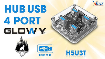 Bộ chia 4 cổng USB Gloway - HUB USB Gloway H5U3T - Thiết kế trong suốt