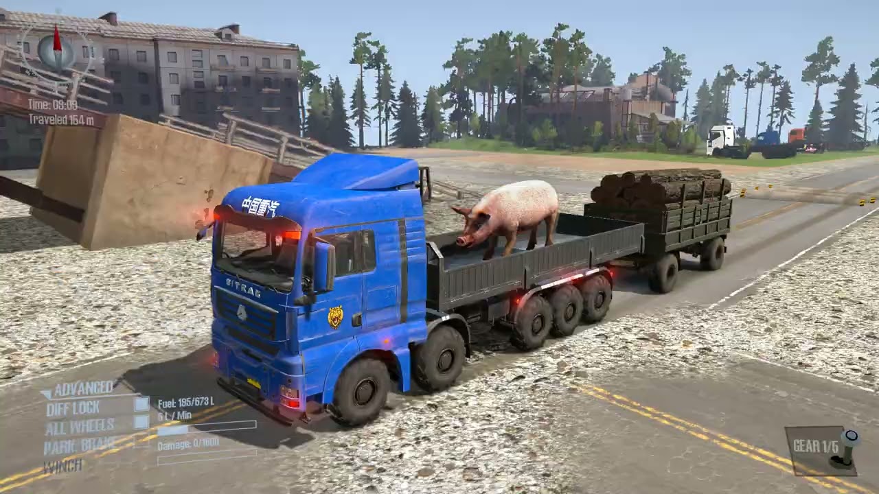 Spintires:  MudRunner Gameplay  - Truck Mod  Off-road Driving and Difficult Climb ep99