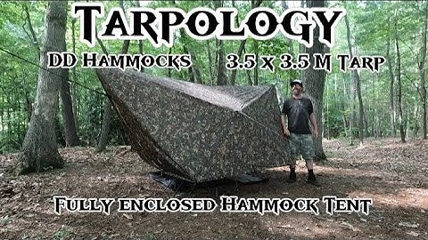 TARPOLOGY- Fully Enclosed Hammock Tent.   Using a DD Hammocks 3.5 x 3.5 m Tarp